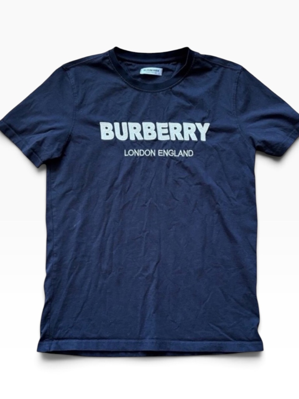 Burberry London England Logo T-Shirt Men’s Large Black Cotton Luxury Streetwear